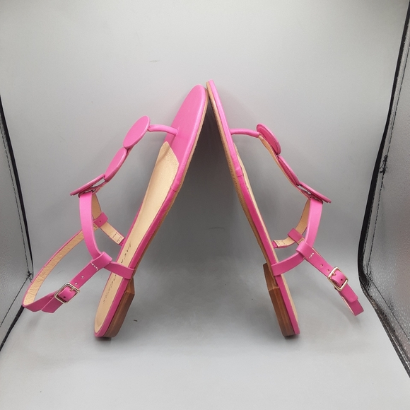 Jack Rogers Worth Flat Sandals Women's 9.5M Pink Fuchsia Thong - Picture 3 of 9